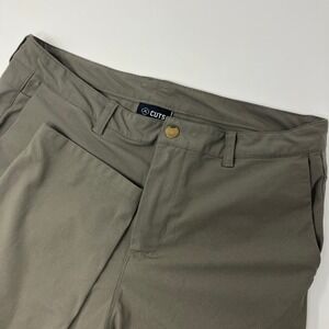 Cuts AO Slim Fit Pants Mens 33x32 (33x29.5) Brown Gray Performance Athleisure